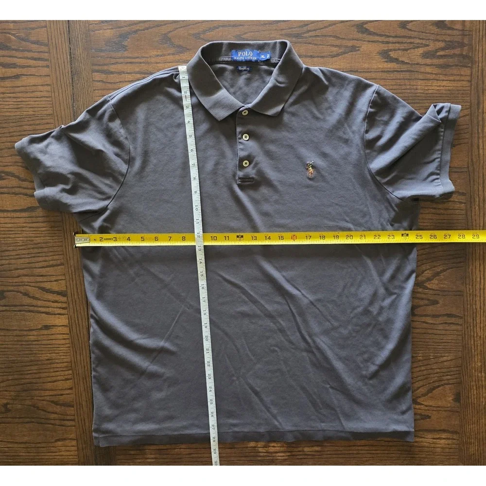 Polo Ralph Lauren Shirt Mens XL Dark Gray  Short Sleeve Pima Soft Touch